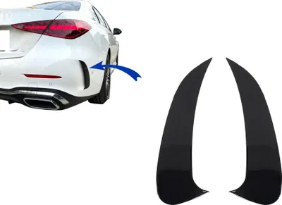 Zdjęcie produktu dla Listwy boczne zderzaka do Mercedes C W206 Sport Line 21+ Glossy Black.
