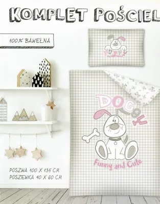 Produktbild von Detexpol Kinder Bettwäsche-Set Baumwolle Grau 100x135 cm
