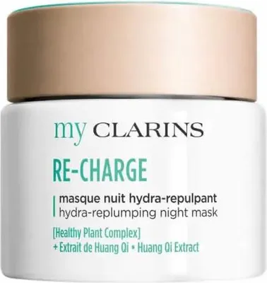 Zdjęcie produktu dla Clarins RE-CHARGE, Nawilżająca maska, Kobiety, Skóra mieszana, Skóra sucha, Skóra normalna, Skóra tłusta, Nawilżający, Spulchnianie, Kremowy, 50 ml
