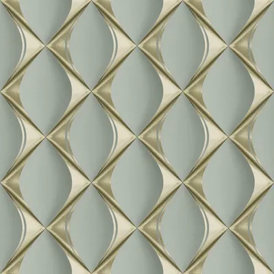 Productafbeelding van Profhome 386913-GU 3D behang mat groen goud 5,33 m2
