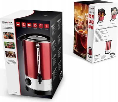 Product packaging for a hot drink dispenser and preserving machine.