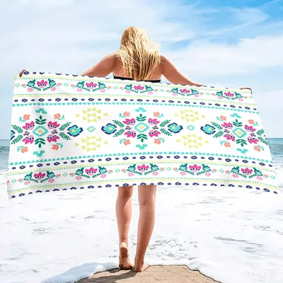 Image de Serviette de plage en microfibre, séchage rapide, 140 x 70 cm