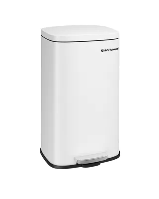 Produktbild von SONGMICS Mülleimer für die Küche | 30 L Abfalleimer mit Pedal Treteimer mit Inneneimer aus Kunststoff geruchsdicht und hygienisch weiß LTB03WT