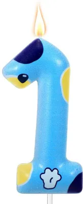 Immagine prodotto di Candela della prescrizione - Motivo "zampa di cane" blu - Numero 1