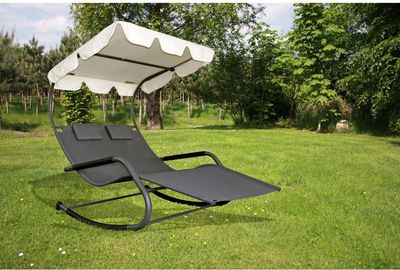 Garden Pleasure Sonnenliege Serifos anthrazit Stahl