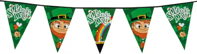 Produktbild von Girlande mit Wimpel 8 m Saint Patrick's Day - Einheitsgröße