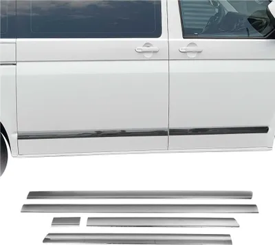 Image de Garniture Baguette de porte latérale pour VW Transporter T5 T6 inox Foncé L1-LHD