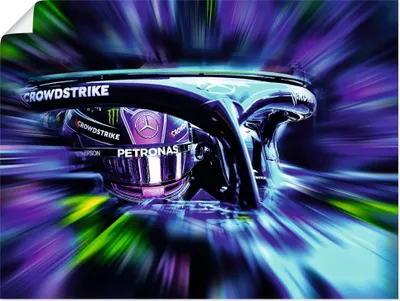 Produktbild von ARTland Poster LH44 - Hamilton in kreativen Farben Größe: 120x90 cm