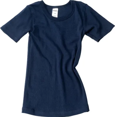 Produktbild von HERMKO 2810 Kinder halbarm Shirt aus 100% Baumwolle, kurzarm Unterhemd für Mädchen und Knaben , Farbe:marine, Größe:92