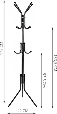 Produktbild von Ruhhy Standgarderobe 170cm - schwarz 23815