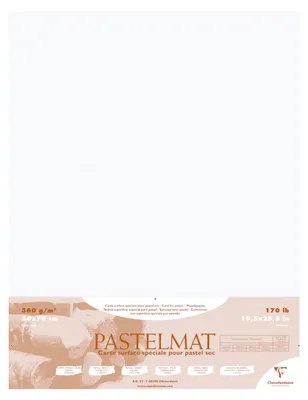 Produktbild von Clairefontaine Pastelmat Pastellmalerei, 5 Bogen 50x70 cm, 360g Weiß 96010C