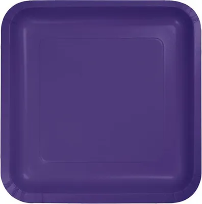 Produktbild von 18 kleine quadratische Papp Teller Violett