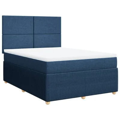 Produktbild von Boxspringbett mit Matratze Blau 140x190 cm Stoff