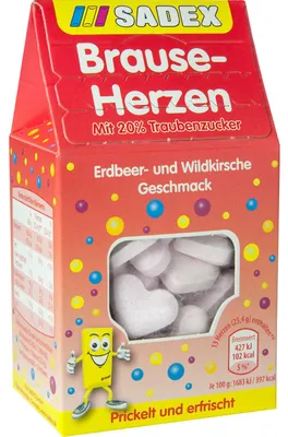 Produktbild von Sadex Brause-Herzen 125g