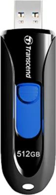 Produktbild von Transcend JetFlash 790, 512 GB, USB Typ-A, 3.2 Gen 1 (3.1 Gen 1), Ohne Deckel, 9 g, Schwarz, Weiß