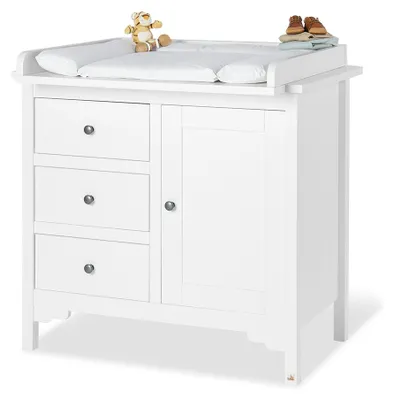 Produktbild von Pinolino Wickelkommode Chalet breit, Wickelaufsatz 85x75 cm, Wickelhöhe 95 cm, umbaubar zum Sideboard