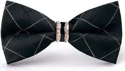 Zdjęcie produktu dla Motylek EX-30381 - Elegancka muszka czarna w paski KP30381