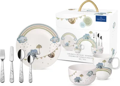 Produktbild von Villeroy & Boch Kindergeschirr Boho Kids Walk like an Elephant 7-teilig