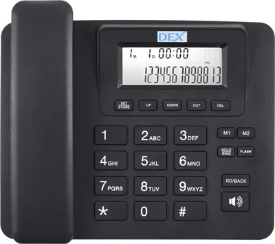 Obrázek produktu pro Bisofice Šňůrový telefon Stolní telefon Pevná linka Podpora One Touch Memory Button/Flash/Last Number Speed Dial 8-Ring Melody Vysoce kvalitní zvuk Datum v reálném čase pro starší seniory Domácí kancelář Obchod Hotel
