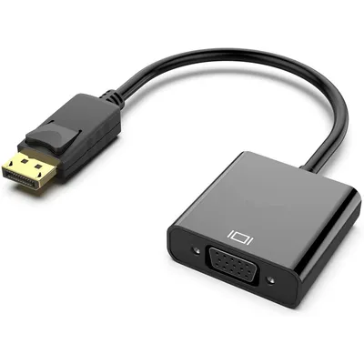 Produktbild von DisplayPort auf VGA, Unidirektional DisplayPort DP Computor zu VGA Monitor Adapter 1080P (Stecker auf Buchse), kompatibel für Lenovo Dell ASUS