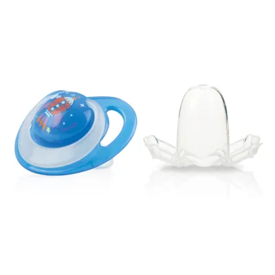 Obrázok produktu pre Nuby Silikónový ortodontický masážny cumlík 0-6m žiariaci