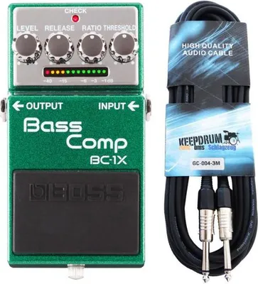 Produktbild von Boss BC-1X Bass Kompressor mit Gitarren-Kabel