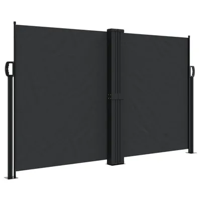 Image de vidaXL Store latéral extensible noir 140x1200 cm