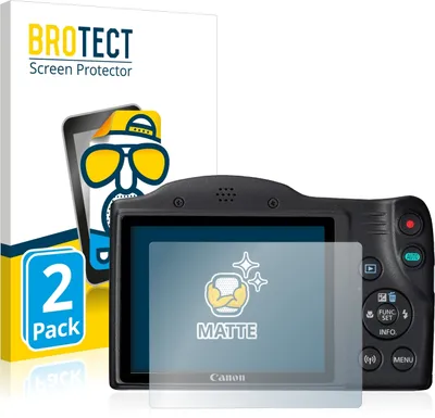 Produktbild von 2x BROTECT Schutzfolie für Canon PowerShot SX430 IS Displayschutz Displayschutzfolie Folie Matt Entspiegelungsfolie