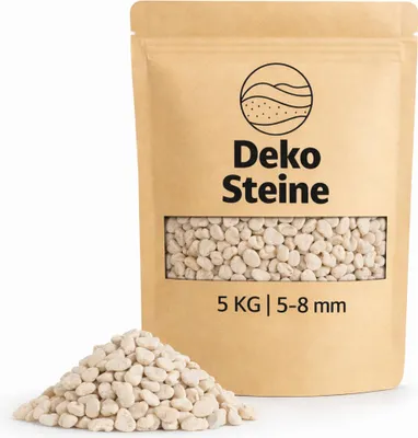 Produktbild von Deko-Steine 5 KG creme Ø 5-8 mm Vasen Glas-Füllung Streudeko