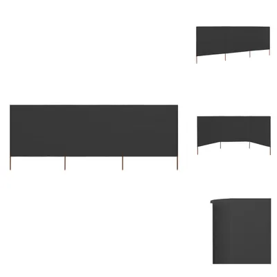 Produktbild von vidaXL 3-teiliges Windschutzgewebe 400 x 80 cm Anthrazit - Sonnenschirme & Sonnenschutze