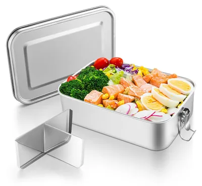 Productafbeelding van Omgoods - RVS Lunchbox met Compartimenten