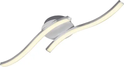 Image de Plafonnier LED BRILONER LEUCHTEN GO, 6 W, 480 lm, IP20, couleur aluminium, métal-plastique, 55,4 x 12 x 7 cm
