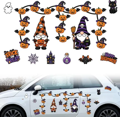 Productafbeelding van 32st Halloween Auto- en Koelkastdecoratiestickers