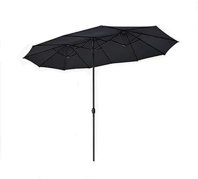 Obrázok produktu pre KOMFOTTEU dvojitý slnečník 460 x 260 cm, veľký slnečník s kľukou a 12 rebrami, záhradný slnečník balkónový slnečník trhový slnečník stolový slnečník na bazén, dvor