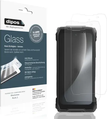 Image de 2x Protection ecrán pour Blackview Rock 2 mat Verre souple Film Protecteur 9H dipos