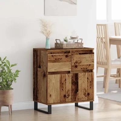 Produktbild von vidaXL Sideboard Altholz 60 x 35 x 70 cm Verbundholz und Eisen