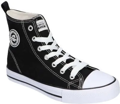 Produktbild von AMERICAN CLUB LH70 Original High Schuhe Sneaker, luftige, geschnürte Canvas Sneaker, Schwarz 38