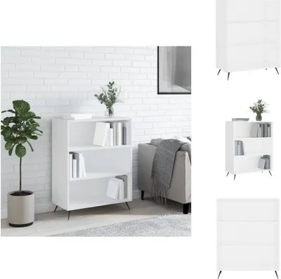 Produktbild von vidaXL Bücherregal Weiß 69,5x32,5x90 cm Holzwerkstoff - Bücherregale & Bücherschränke
