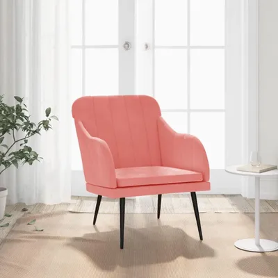 Produktbild von Rosa Sessel aus Samt, 63 x 76 x 80 cm