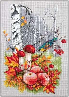 Produktbild von Kreuzstich-Set „Herbsternte“ der Magic Needle Zweigart Edition, 18 x 27 cm