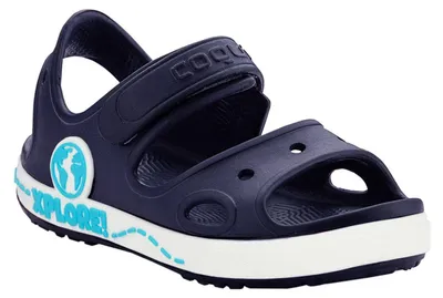 Produktbild von Coqui - "Yogi" Sandalen für Kinder PP12002 (22 EU - 23 EU) (Weiß/Dunkles Marineblau)
