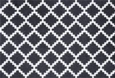 Produktbild von 50x70 cm Rutschfeste Fußmatte Home Black White 103156