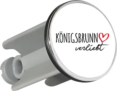 Produktbild von Huuraa Waschbeckenstöpsel Königsbrunn verliebt 4cm höhenverstellbar Abflussstopfen Geschenkidee