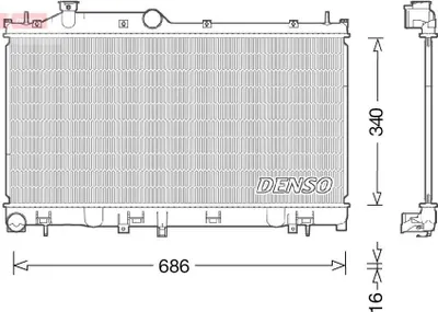 Produktbild von DENSO Kühler, Motorkühlung DRM36021