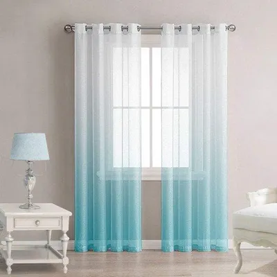 Produktbild von Famanu Voile Gardinen mit Ösen - Transparent, 2 Stück