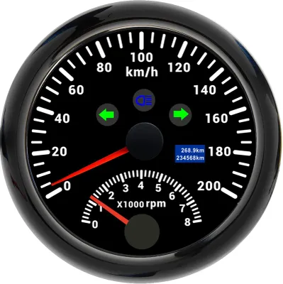 Obrázek produktu pro GPS rychloměr 85 mm s otáčkoměrem a 7barevným LED displejem
