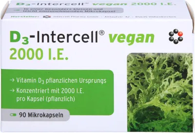 Produktbild von D3-Intercell Vegan 2,000 I.E., 90 St KAP
