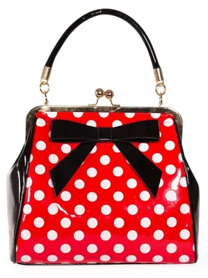 Produktbild von Banned Retro Kabelka – American Polka, Rot