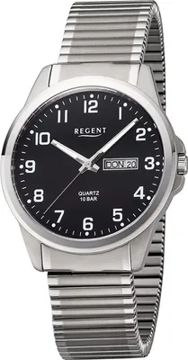 Produktbild von Regent Metall Herren Uhr F-1199 Analog Armband-Uhr silber Titan-Uhr D2URF1199