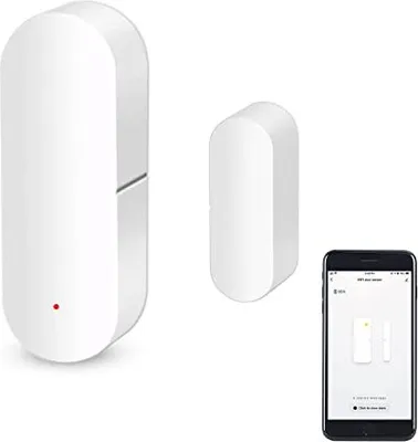 Obrázek produktu pro WiFi dveřní senzor, inteligentní okenní kontakt, WiFi senzorový alarm, kompatibilní s Alexa Google Assistant, bez nutnosti rozbočovače, 1 balení